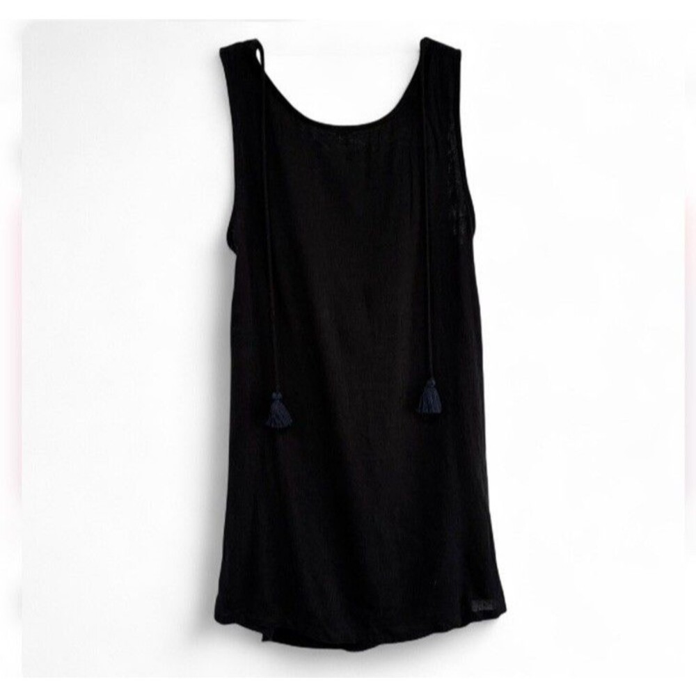 Free People Dress Size XS Black Mini Tank Cowl Back Simple Sleek Cocktail NWT
